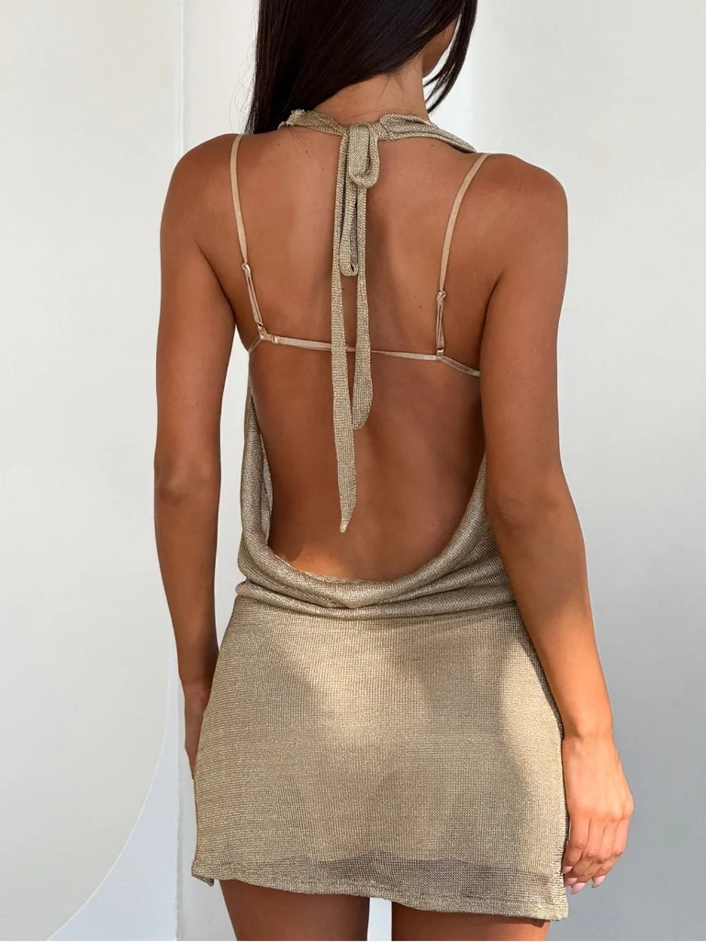 Tiger Mist Gold Metallic Bralette - Picture 3 of 8